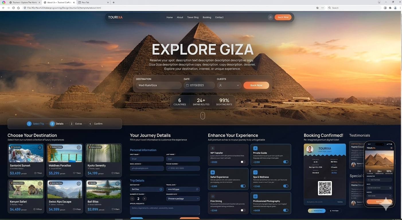 Booking page preview