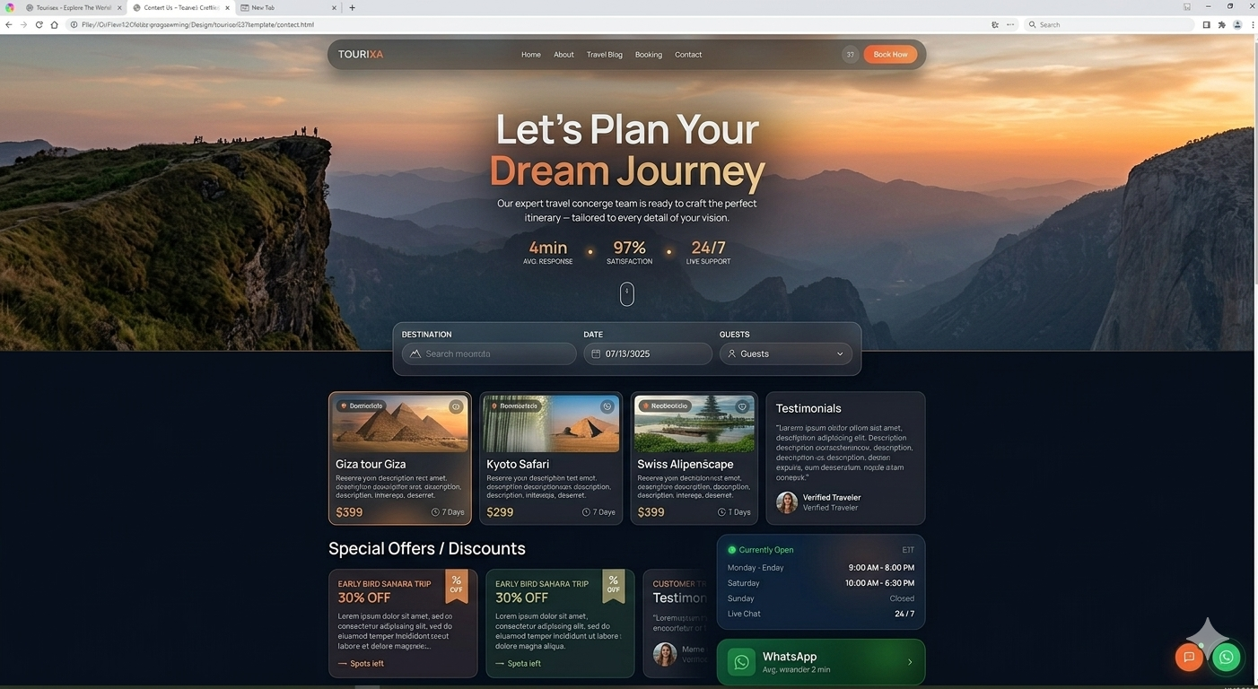 Contact page preview
